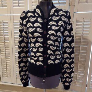 Vintage Black & White Fuzzy Sweater with Angora by the Notebook Size P